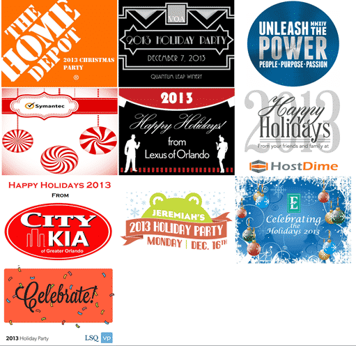 Logos from clients that had Photobooth Rocks for their holiday party