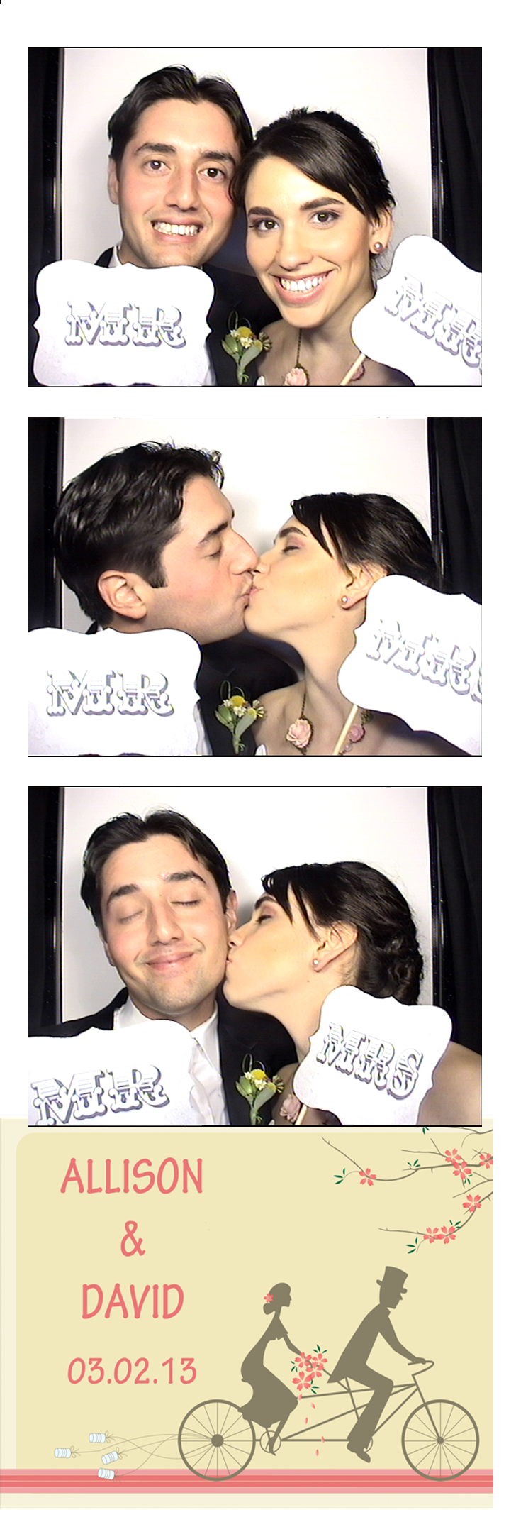 photo strip from wedding