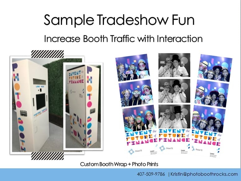 increase traffic for your tradeshow booth with custom photobooth