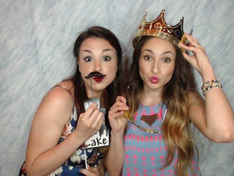 girls with mustache and crown props