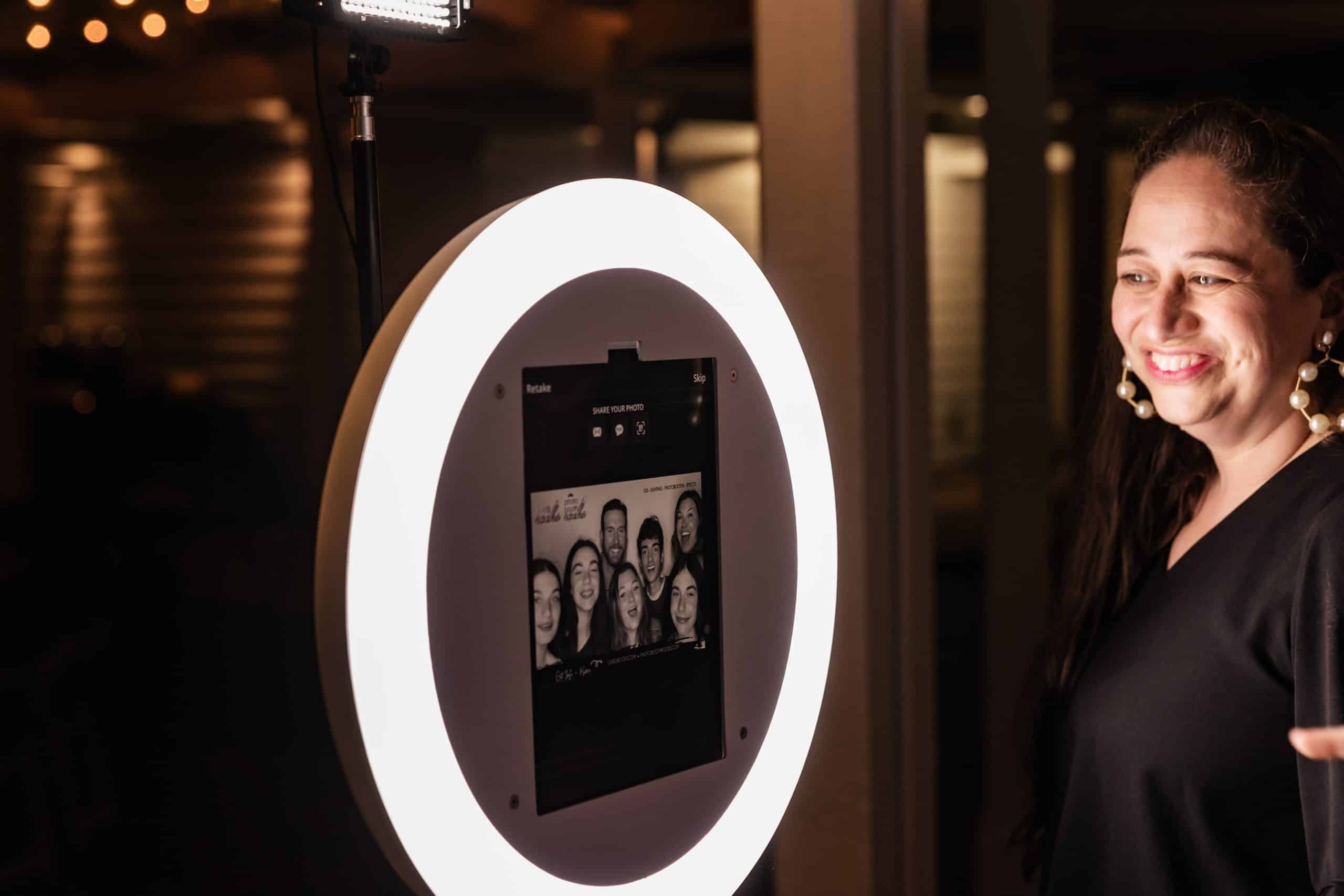 photo booth at a wedding show