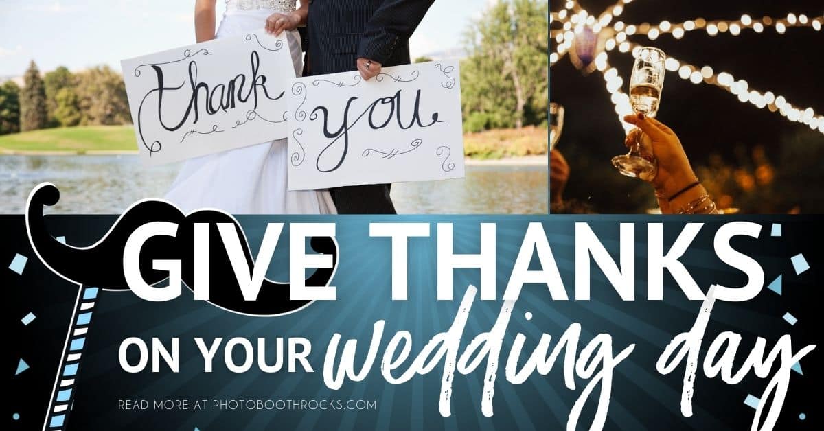 give thanks on wedding day