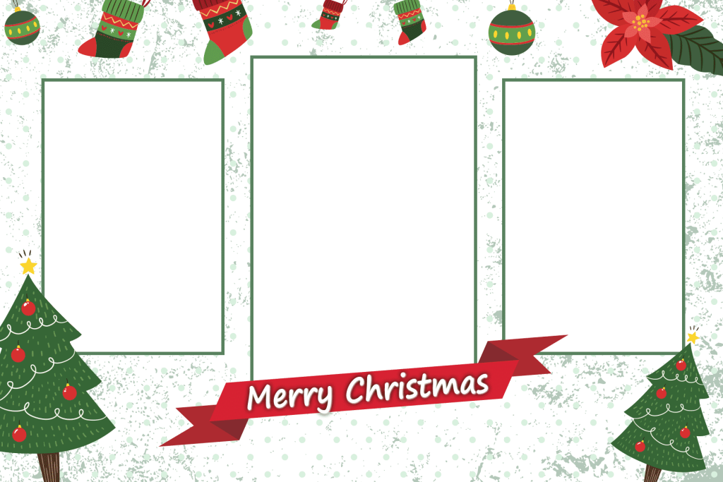 Christmas photo strip layout