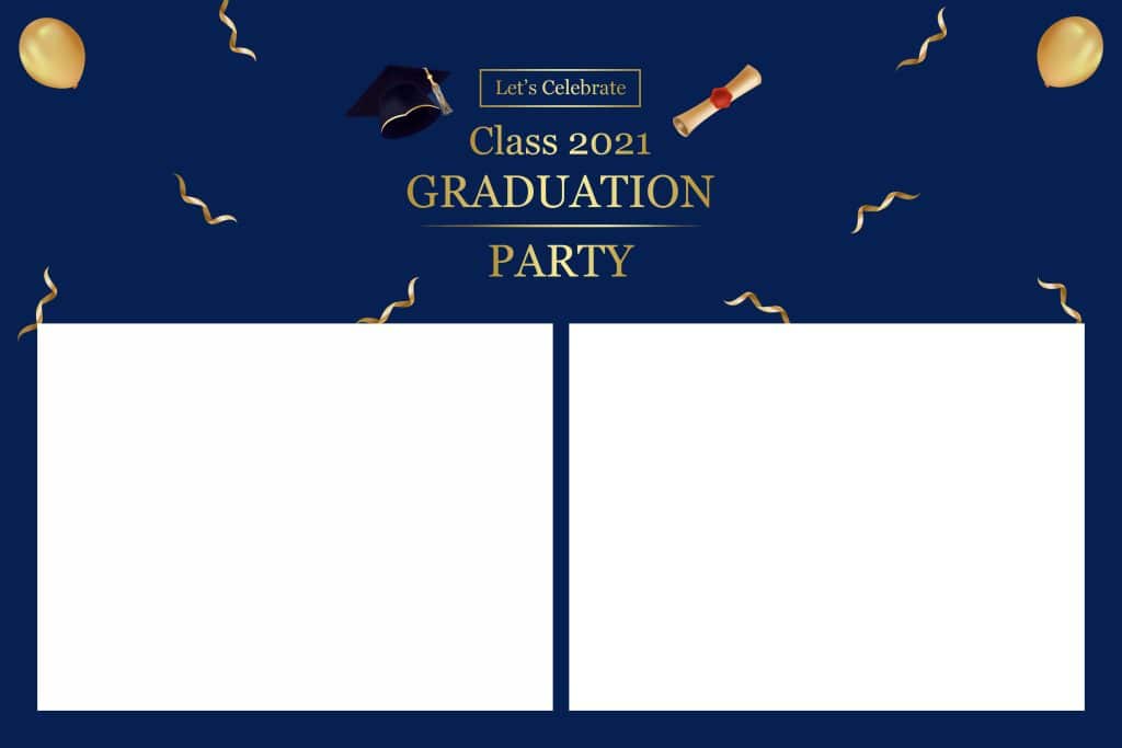 graduation party photo strip layout