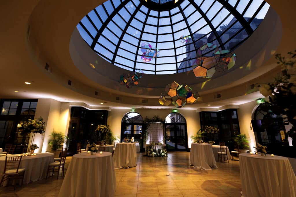 The domed ceiling at Alfond Inn
