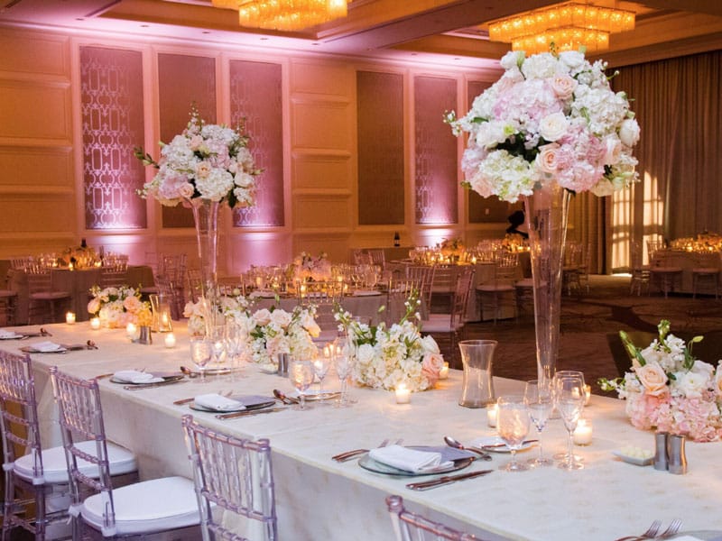 stunning centerpieces at the Four Seasons
