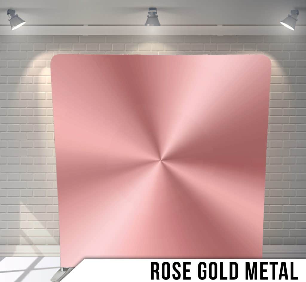rose gold metal photo booth backdrop