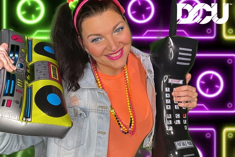 green screen photo sample for an 80s/90s theme party