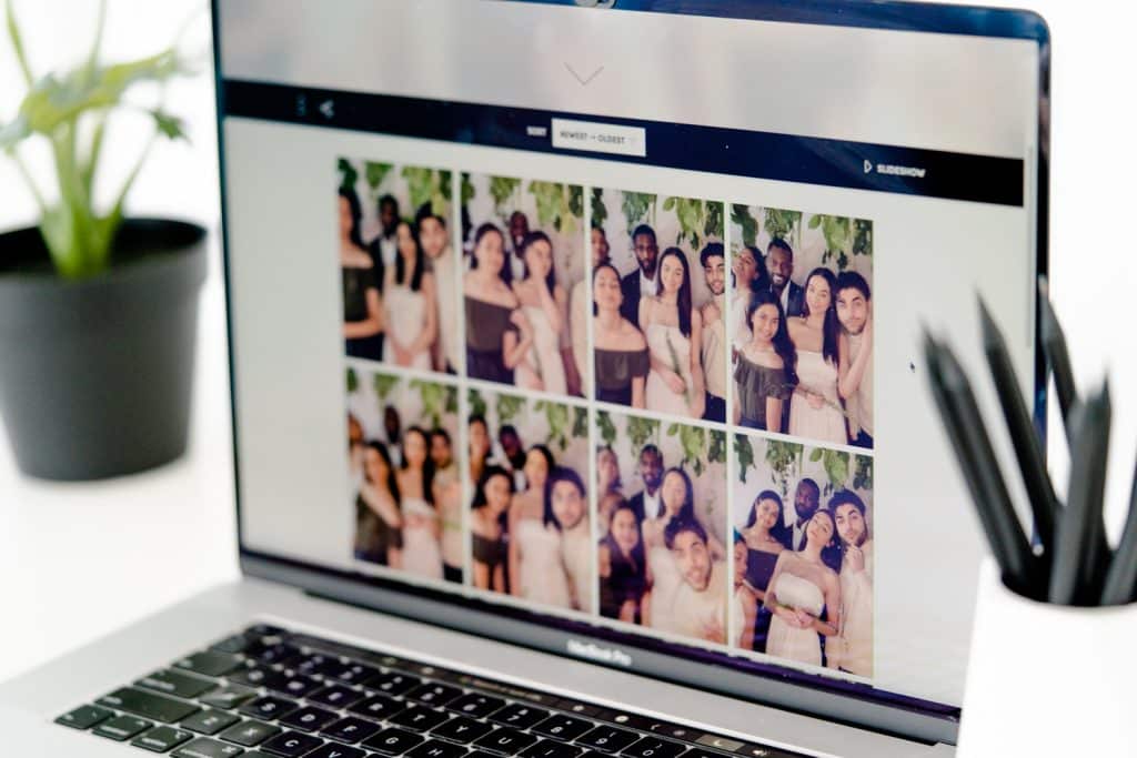 digital images are available on the website that you'll txt yourself during the evening - this can be customized with an upgrade which can be edited in your photo booth costs